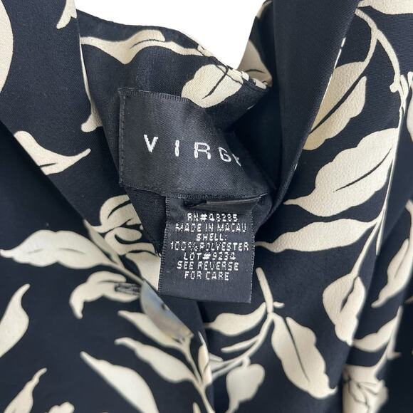 Vintage 90's VIRGO Floral Black Button Front Maxi Dress - Picture 3 of 10